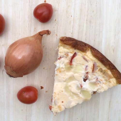 Tomaten-Zwiebel-Käse-Quiche