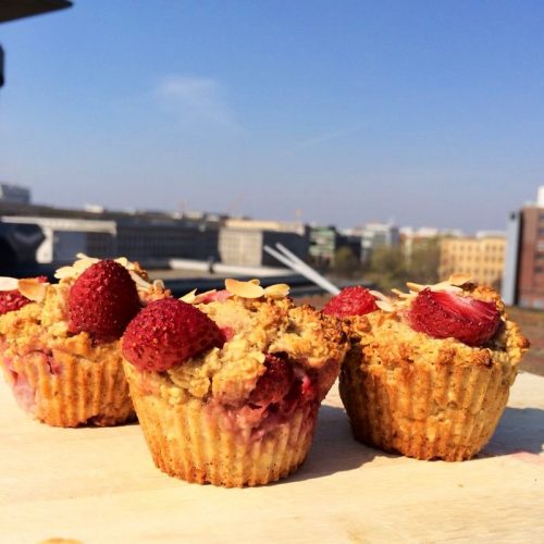 Erdbeer Haferflocken Muffins